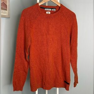 Ted Baker Men’s Burnt Orange Crewneck Knit Sweater
